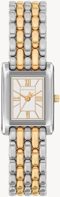 Michael Kors Montre Essex (22 mm) cadran blanc / bracelet bicolore en acier inoxydable MK4999