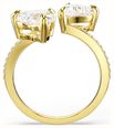 Swarovski Mesmera open ring Heart cut, Pavé, White, 18K gold finish, Size 60 5733478 - alternatieve weergave 2