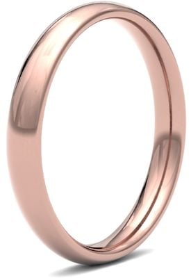 James Moore & Co | 18ct 玫瑰金 | 2.5毫米 | 中号 | 传统宫廷尺寸 | ag_2.5lmc-18r AG_2.5LMC-18R