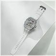 TSAR BOMBA Elemental Series Crystal Automatic (43mm) White Skeleton Dial / White FKM Rubber Strap TB8208D-11 - 备用视图 5