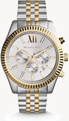 Michael Kors Montre chronographe lexington bicolore 44 mm pour homme MK8344
