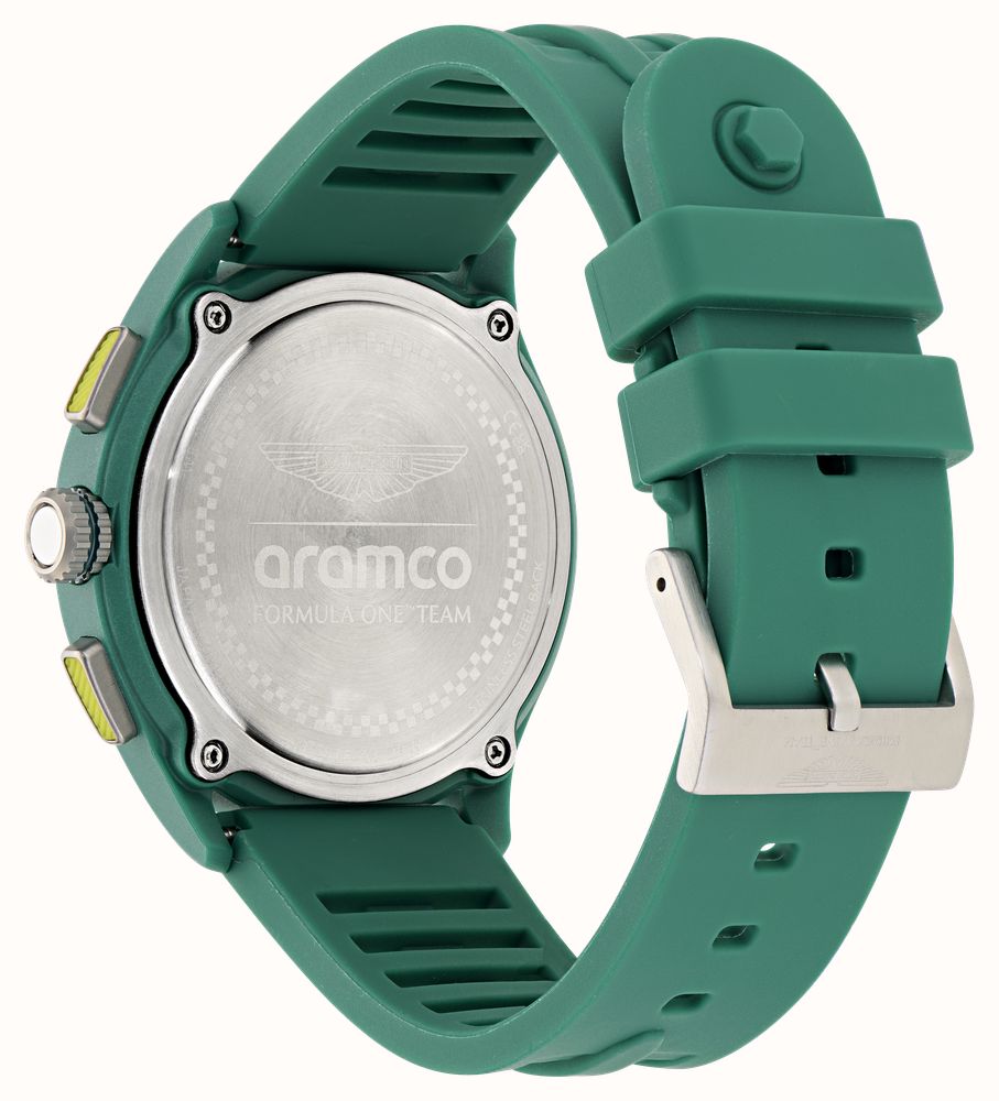 Aston Martin Aramco Formula One™ Team BLC Quartz Chronograph (44mm) Podium Green Dial / Green Silicone Strap MTFB1F604 - alternate view 3