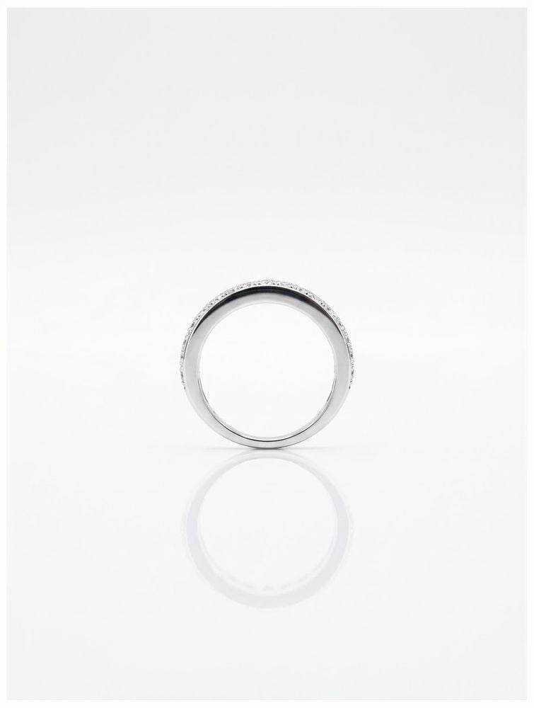 1.50ct Round Brilliant Natural Diamond 18ct White Gold Half Eternity Ring JM5450 - widok alternatywny 3
