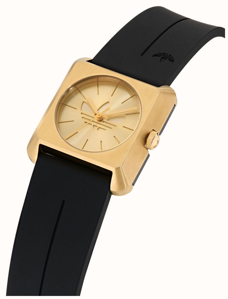 Adidas RETRO POP FOUR (31mm) Gold Dial / Black Silicone Strap AOSY26503 - альтернативный вид 2