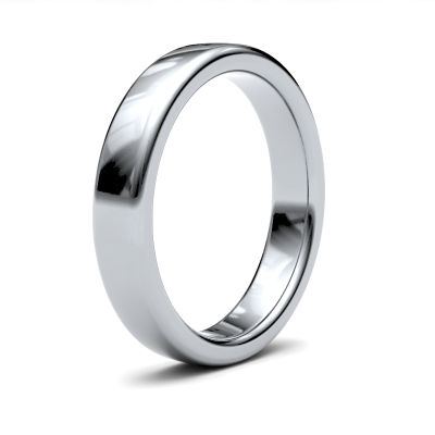 James Moore Wedding Rings | Platinum | 4mm | Heavy | Soft Court | AG_4LHS-PT
