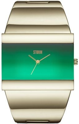 STORM Starletti Gold Lazer Green (38 mm) z zieloną tarczą / bransoletą ze stali nierdzewnej w kolorze złotym 47313/GD/GN