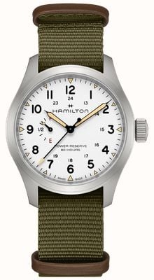 Hamilton Mostrador Mecânico De Campo Cáqui (38 Mm) Branco