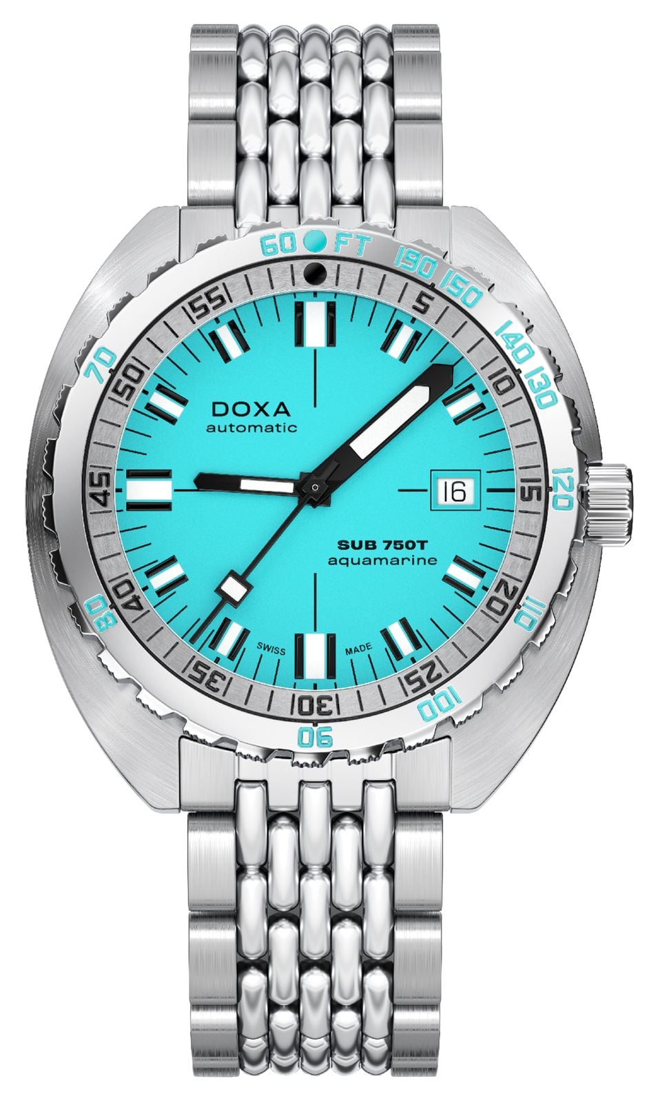 DOXA Cadran emblÃ©matique bleu clair en aigue-marine Sub montre