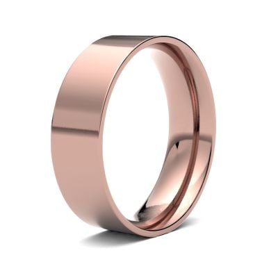 James Moore Wedding Ring | Or rose 9 carats | 6 mm | léger | taille plate | ag_6gle-9r AG_6GLE-9R