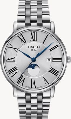 Tissot Men's Carson Moon Phase | Silver Dial | Stainless Steel T1224231103300