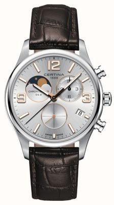 Certina DS-8 Chronograph Moonphase Silver Dial C0334601603700