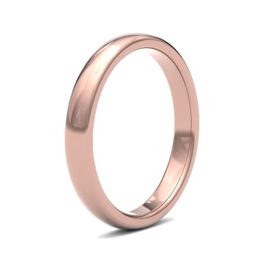 James Moore Wedding Rings | 9ct Rose Gold | 2.5mm | Heavy | Premium Court | AG_2.5GHP-9R