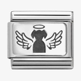 Nomination Composable Classic PLACCHE (IC) Acciaio E Argento 925 Cane Con Ali 330111/46