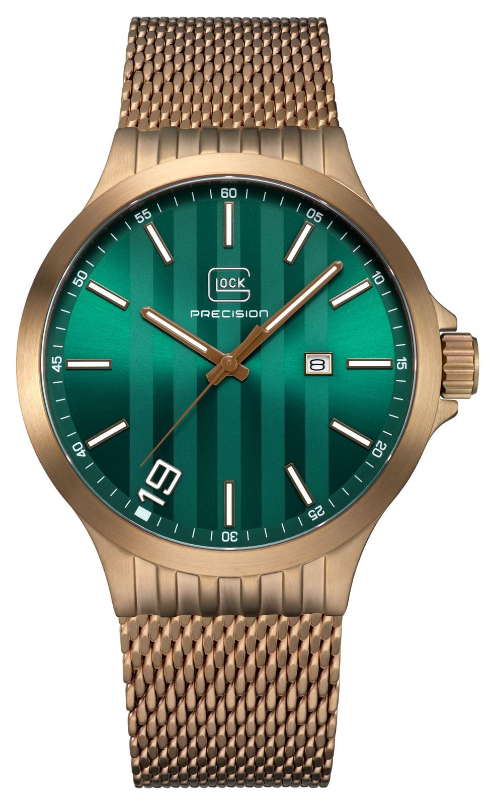 GLOCK Precision Date quartz (44 mm) cadran rayÃ© vert / montre