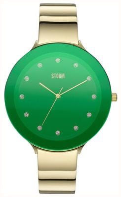 STORM オステレ ゴールド レーザーグリーン (42mm) レーザーグリーン ダイヤル / ゴールドPVD ステンレススチールブレスレット 47401/GD/GN