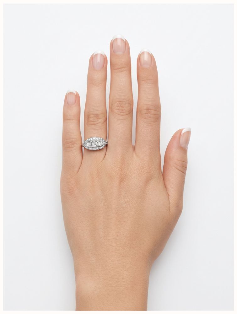 18ct White Gold Diamond Cluster Ring JM4721 - 备用视图 4
