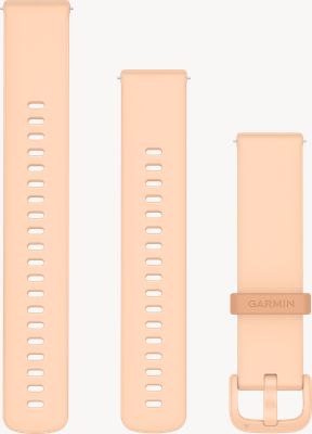 Garmin 快拆表带（20毫米），粉色黎明硅胶材质，搭配粉色黎明五金配件 - 仅表带 010-12932-67
