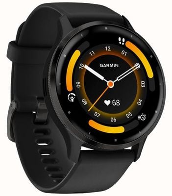 Garmin Venu 3 Slate Stainless Steel Bezel With Black Case And Silicone Band 010-02784-01