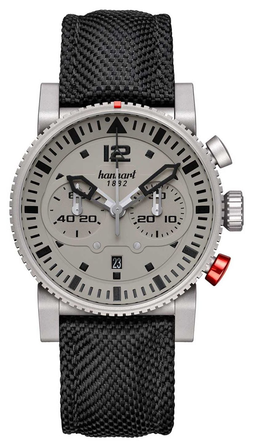 Hanhart Chronographe automatique de pilote monochrome Primus montre