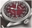 ORIS x Cervo Volante Big Crown Pointer Date Automatic (40mm) Burgundy Dial / Dark Brown Leather Strap Watch 01 754 7785 4038-SET - autre vue 4