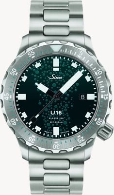 Sinn U16 Submarine Steel Limited Edition (44 mm) blaues Zifferblatt / Edelstahl-H-Link-Armband 1026.010