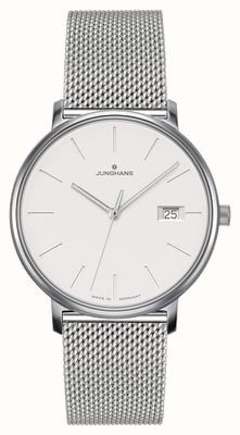 Junghans Form Damen horloge met stalen mesh band 47/4851.44
