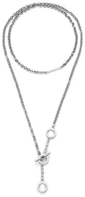 Olivia Burton Classic Honeycomb Toggle Stainless Steel Wraparound Necklace 24100270