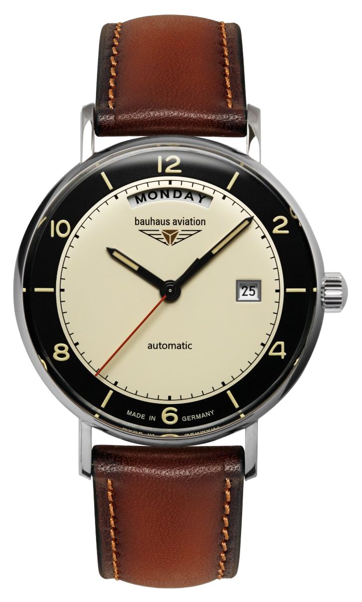 Bauhaus automatique Aviation jour/date (41mm) cadran montre