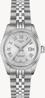 Tissot Ballade 自动天文台表（30 毫米）银色表盘/不锈钢表带 T1562081103300