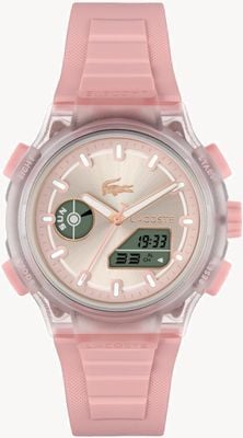 Lacoste Montre multifonction LC33 (40 mm), cadran rose / bracelet en silicone rose 2001494