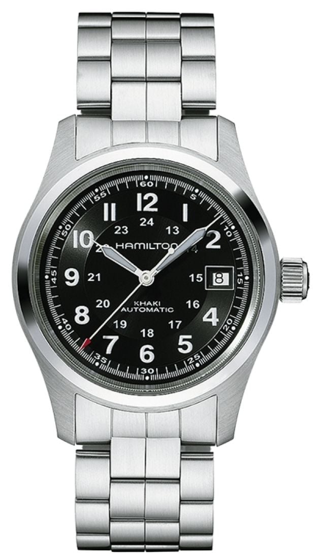 Hamilton Champ kaki automatique (38 mm) cadran noir / montre