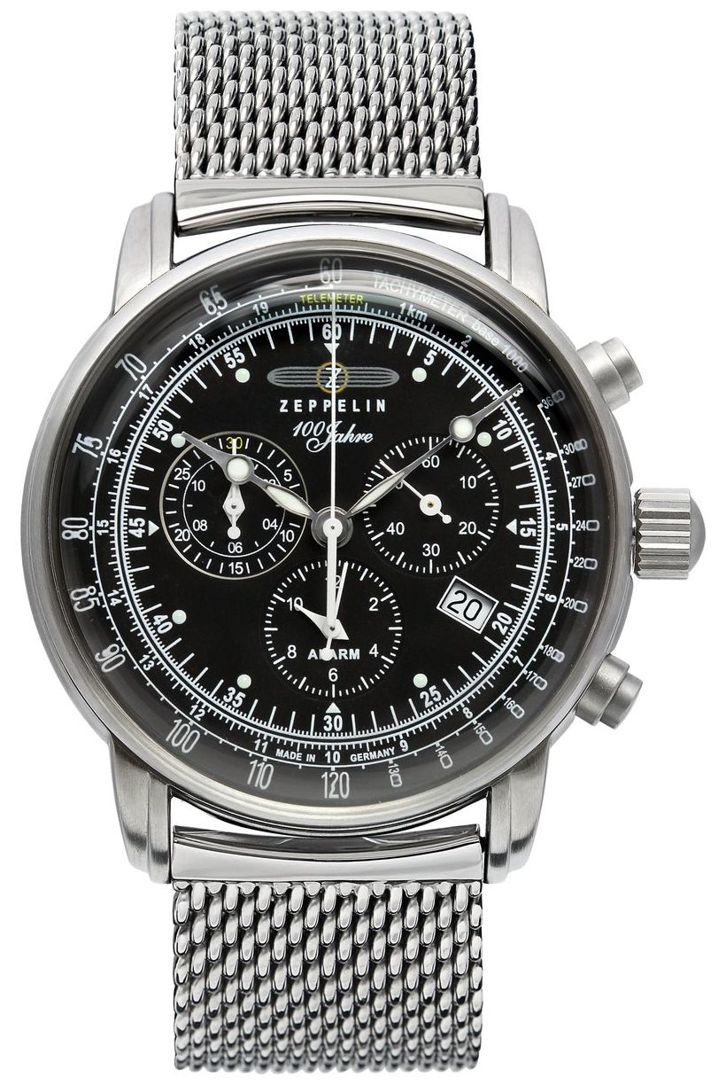 Zeppelin Chronographe Ã  quartz 100 ans (42 mm) cadran noir montre