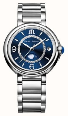 Maurice Lacroix Fiaba moonphase dames quartz diamant roestvrij staal FA1084-SS002-420-1