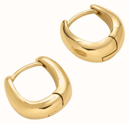 D.LOUISE Wave Huggies Gold Plated Earrings SKE-061
