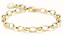 Thomas Sabo THOMAS SABO Charm Club Original Yellow Gold Tone Plated Oval Link Charm Bracelet X0031-S02-39-L17