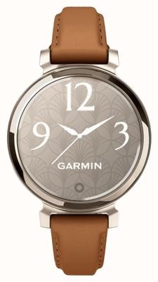 Garmin Reloj inteligente Lily 2 edición clásica de fitness y estilo de vida (35,4 mm), color dorado crema y correa de cuero color canela 010-02839-02