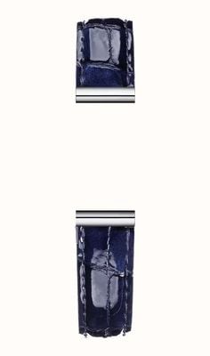 Herbelin Pulseira de relógio intercambiável Antarès - couro azul texturizado crocodilo / aço inoxidável - somente pulseira BRAC17048A111