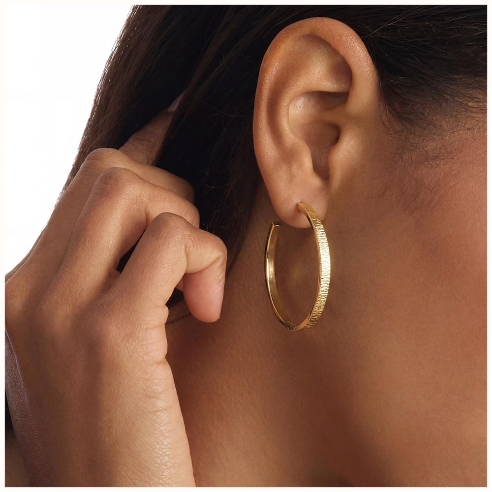 Calvin Klein Sophisticated Texture Hoop Earrings 35001011 - autre vue 2