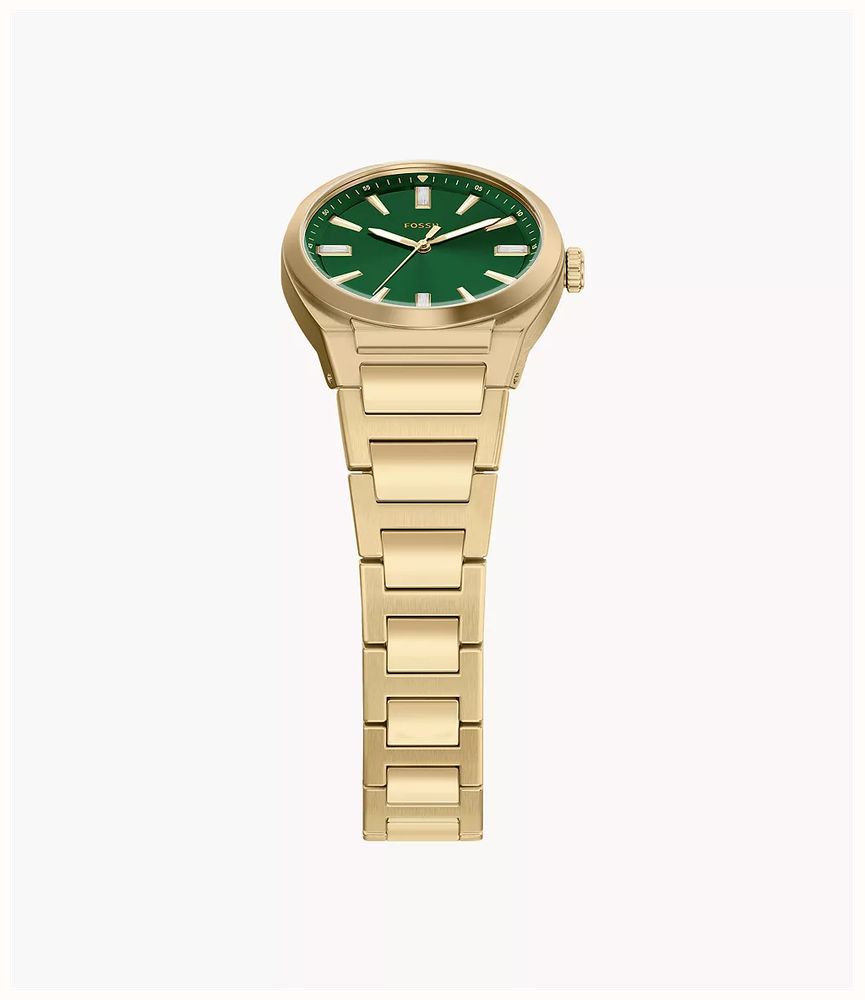 Fossil Everett 27 mm Three-Hand Gold-Tone Stainless Steel Fossil Watch ES5493 - 备用视图 3