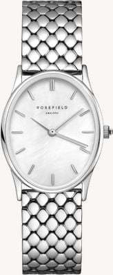 Rosefield Oval (24mm) White Mother-of-Pearl Dial / Stainless Steel Bracelet OWGSS-OV03