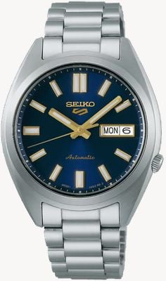 Seiko 5 Sports SNXS Vintage Gold Collection In 'Blazer Blue' SRPL55K1