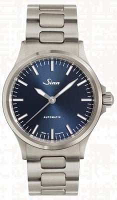 Sinn Pulseira h link de metal com mostrador azul 556 ib 556.0104 TWO LINK BRACELET