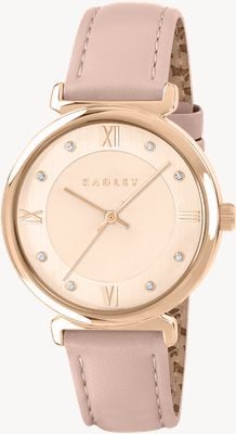 Radley Römische Mondsichel (35 mm) rosa Zifferblatt / rosa Lederarmband RY21856