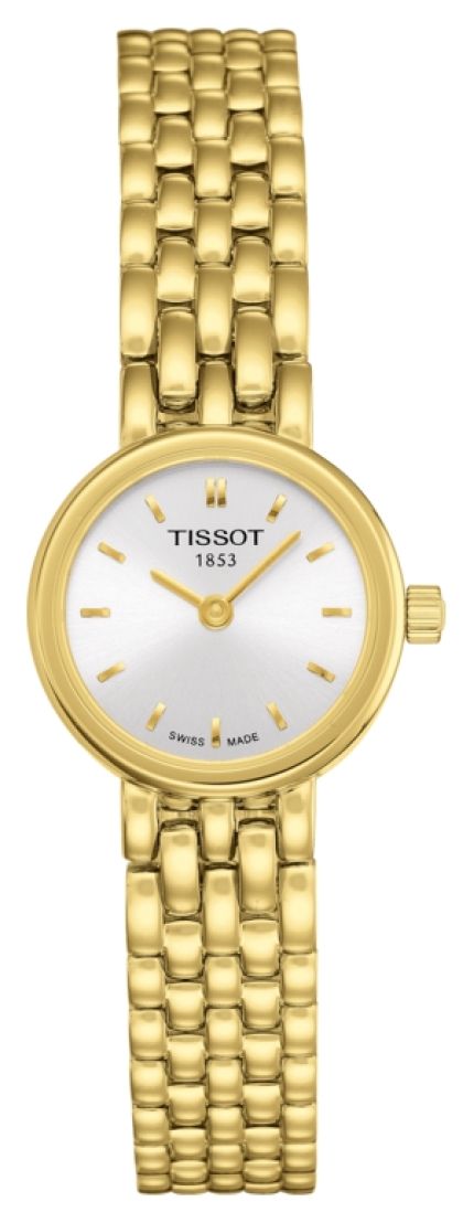 Tissot Bracelet plaquÃ© or pour femme, cadran argentÃ©. montre