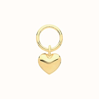 James Moore TH 9ct Yellow Gold Heart Earring Charm EPN003