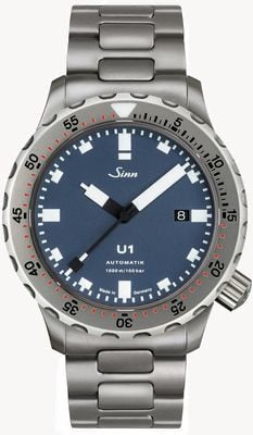 Sinn U1 b bransoletka tegiment niebieska tarcza 1010.031 BRACELET