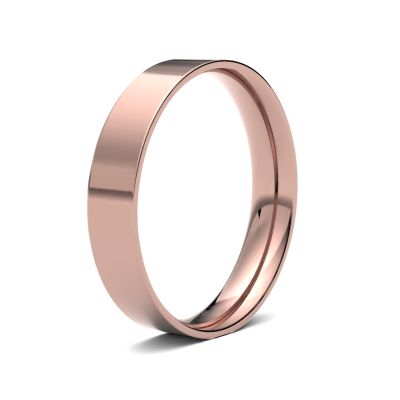 James Moore Wedding Ring | Oro rosa 18 carati | 4 mm | leggero | misura piatta | ag_4lle-18r AG_4LLE-18R