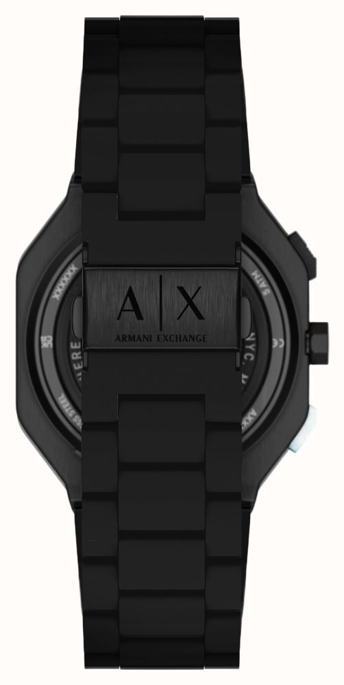 Armani Exchange Dual-Time Quartz (40mm) Black Dial / Matte Black PVD Stainless Steel Bracelet AX1480 - alternate view 2