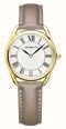 Herbelin Équinoxe Quartz (28mm) White Guilloché Dial / Taupe Leather Strap 17497P08TA