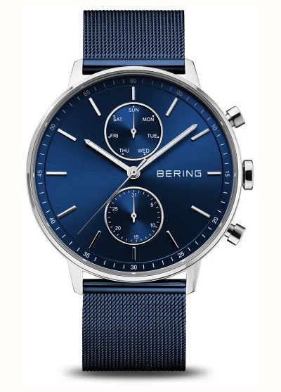 BERING Uomo Analogico Quarzo Max René Collection Orologio con Cinturino in Silicone & Vetro